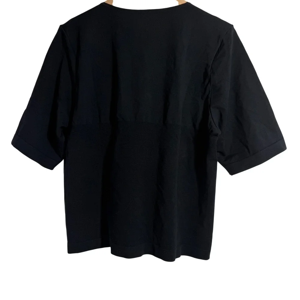 LOT OF 2 Yitty Smooth as Hell Lounge Tee‎ Womens 5X Black Seamless Cropped